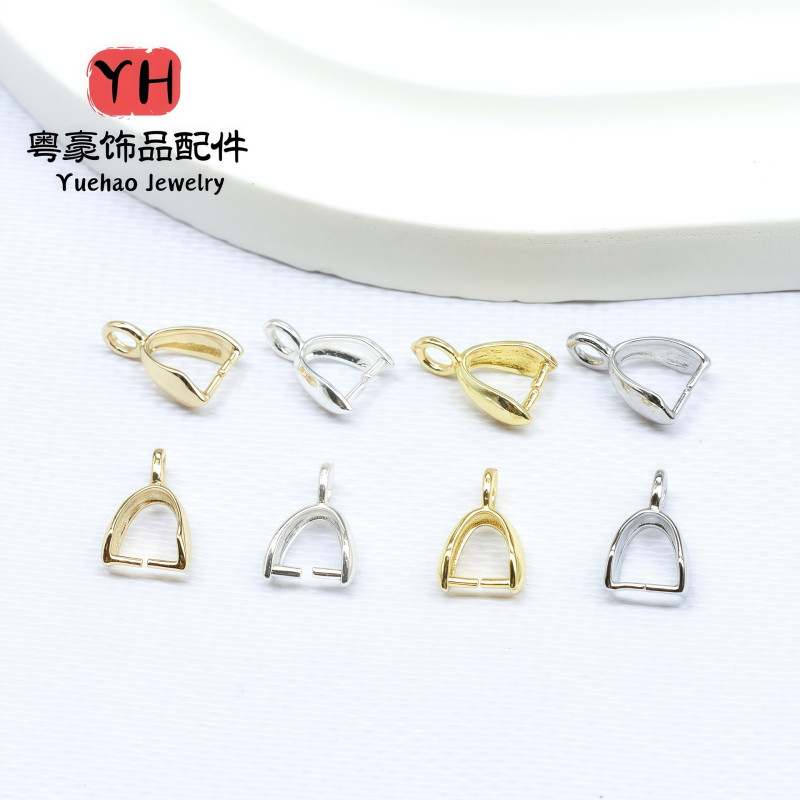 14k Gold-filled Color-preserving Pendant Buckle Melon Seed Clip Jade Accessories Diy