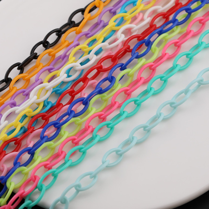 50cm Long Acrylic Candy Color Closed Chain O-shaped Plastic Diy Handmade Bag Water Cup