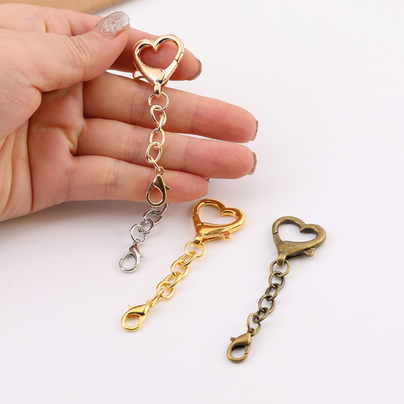 26mm Love Buckle Plus Four-section Chain Lobster Key Dy Handmade Bag Plush Doll Toy Key
