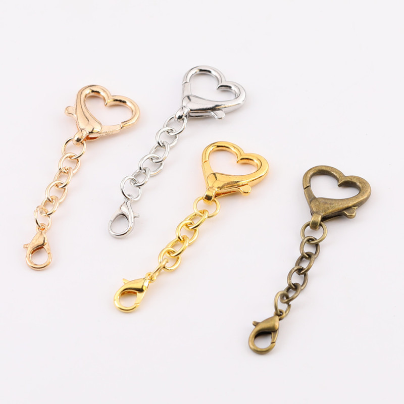 26mm Love Buckle Plus Four-section Chain Lobster Key Dy Handmade Bag Plush Doll Toy Key