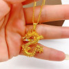 2024 New Year of the Dragon Necklace Flying in the Sky Pendant Non-fading Zodiac Same