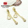 Strong Color Retention 14k Gold Powder Family Crystal Bracelet Handmade with Torus Spacer