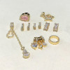 Strong Color Retention 14k Gold Powder Family Crystal Bracelet Handmade with Torus Spacer
