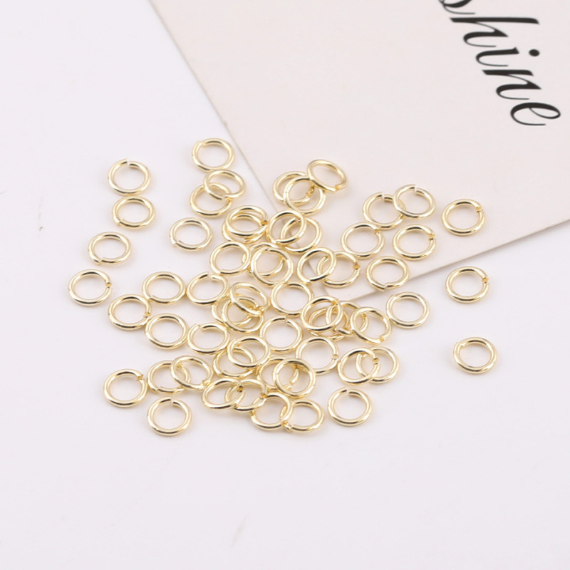 3-10mm 14k Gold-filled Color-preserving Copper Ring Single Diy Handmade Connection Closed