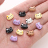 Alloy Spray Paint Dripping Kitten Straight Hole Separated Beads Handmade Diy Bracelet