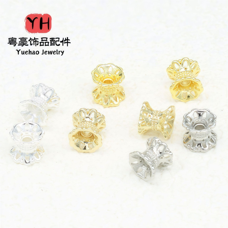 14k Gold-filled Color-preserving Hollow Small Waist Flower Holder Separated by Beads Hat
