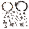 Alloy Bead Ring Rose Butterfly Spacer Accessories Handmade Diy Bracelet Mobile Phone