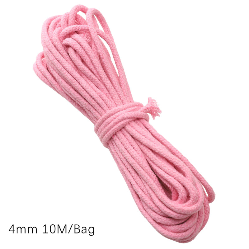 3/4mm Core-spun Cotton Single Color Braided Rope Decorations Handmade Diy Jewelry Crafts