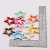 Colorful Paint Hand-painted Polka Dot Five-pointed Star Spring Buckle Diy Bag Keychain