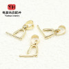 14k Gold Pendant Buckle Diy Jadeite Crystal Melon Seed Jade Clip Needle