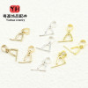 14k Gold Pendant Buckle Diy Jadeite Crystal Melon Seed Jade Clip Needle