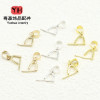 14k Gold Pendant Buckle Diy Jadeite Crystal Melon Seed Jade Clip Needle