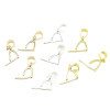 14k Gold Pendant Buckle Diy Jadeite Crystal Melon Seed Jade Clip Needle