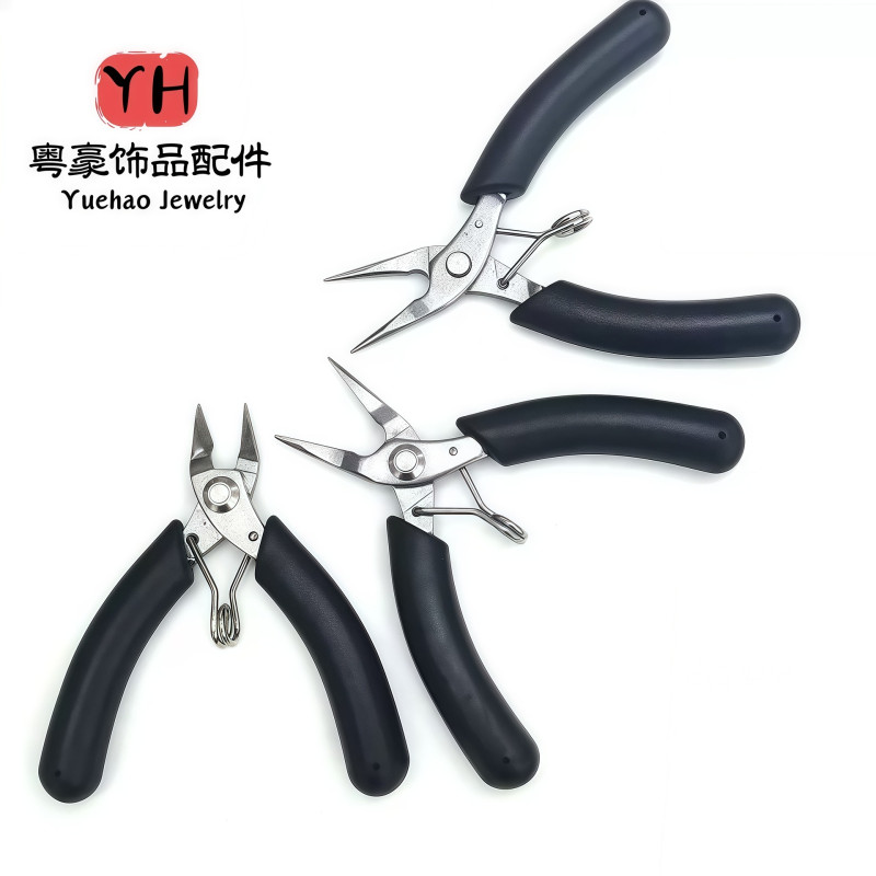 Stainless Steel Palm Pliers, Handmade Needle Nose Round Side Cutting Ring Jewelry Diy