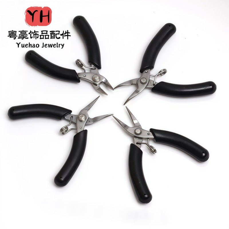 Stainless Steel Palm Pliers, Handmade Needle Nose Round Side Cutting Ring Jewelry Diy