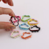 Candy-colored Cloud Paint Spring Buckle Colorful Open Ring Diy Keychain Book Card