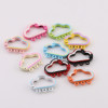 Candy-colored Cloud Paint Spring Buckle Colorful Open Ring Diy Keychain Book Card