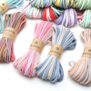 10 Meters of Cotton Thread Dyed with Gradient Colors Braided Rope Hand String Beaded