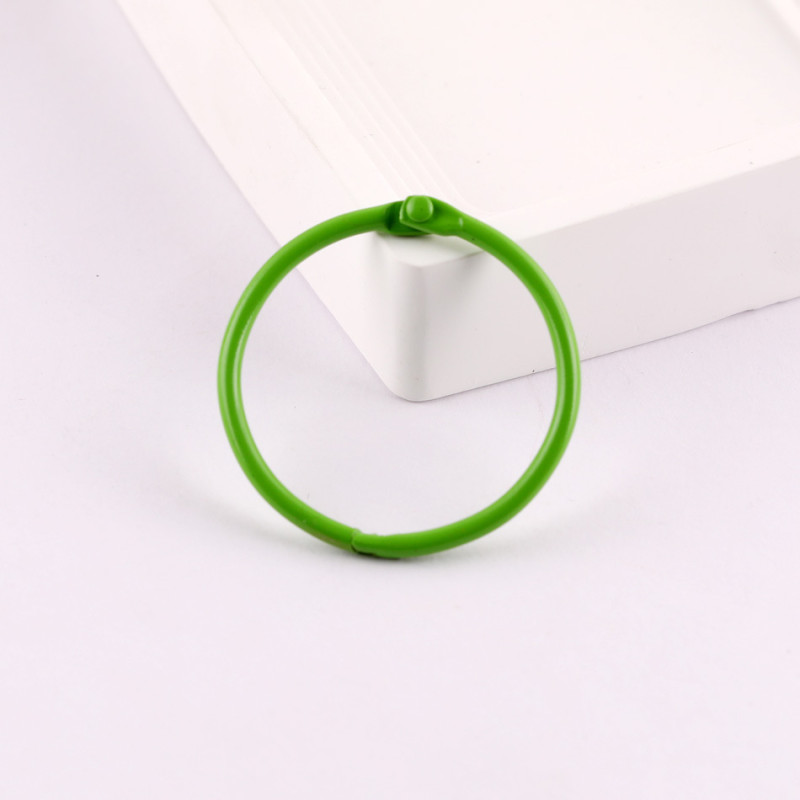 45mm Color Painted Metal Round Book Ring Buckle Open Keychain Loose-leaf Accessories