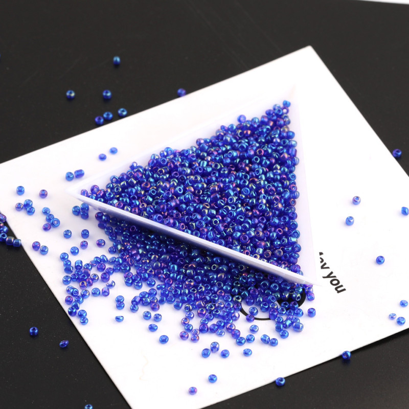 2mm Color Transparent Ab Oil Glass Rice Beads Irregular Loose Diy Handmade Beaded