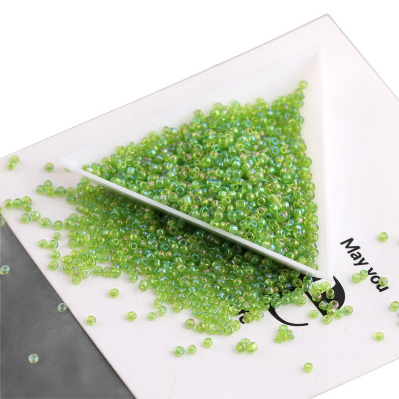 2mm Color Transparent Ab Oil Glass Rice Beads Irregular Loose Diy Handmade Beaded