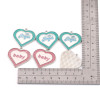 Simple English Letters Love Heart-shaped Alloy Hanging Pendant Diy Handmade Necklace