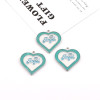 Simple English Letters Love Heart-shaped Alloy Hanging Pendant Diy Handmade Necklace