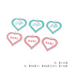 Simple English Letters Love Heart-shaped Alloy Hanging Pendant Diy Handmade Necklace