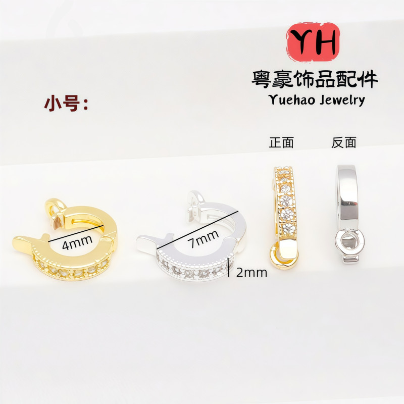 18k Gold-filled Color-protected Zirconium Pearl Necklace Universal Buckle Handmade Diy