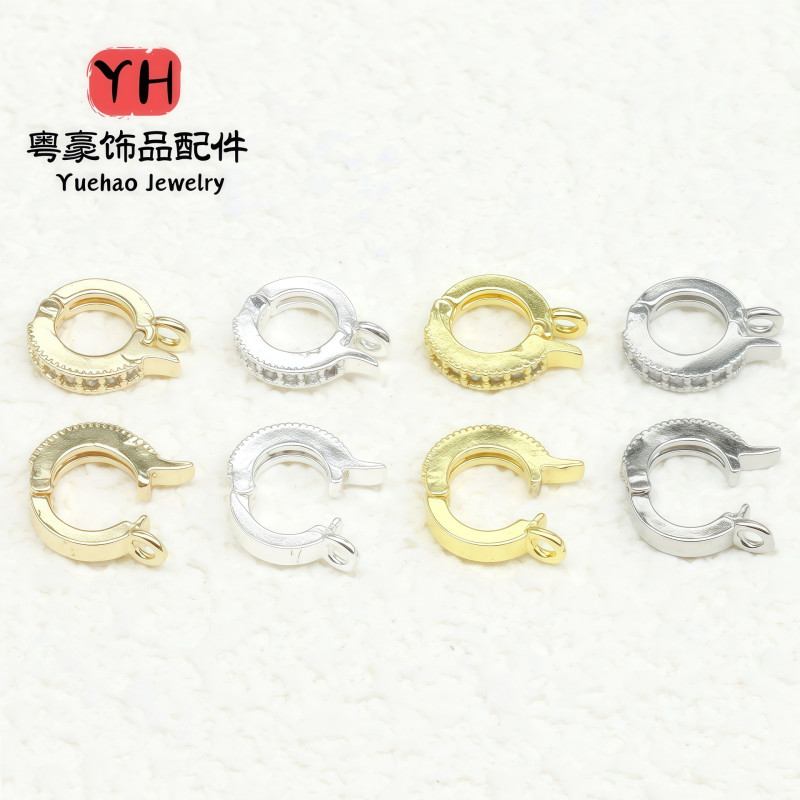18k Gold-filled Color-protected Zirconium Pearl Necklace Universal Buckle Handmade Diy