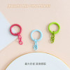 Rich and Diverse Colors Spring Ring Painted Four-section Chain Zinc Alloy Keychain Diy