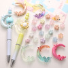 Acrylic Uv Plated Pearlescent Plum Blossom Double Hole Butterfly Star Moon Handmade Diy