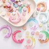 Acrylic Uv Plated Pearlescent Plum Blossom Double Hole Butterfly Star Moon Handmade Diy