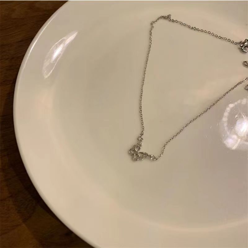 Super Fairy Bow Neck Necklace Light Luxury Fashion Clavicle Chain Women Ins Niche Design