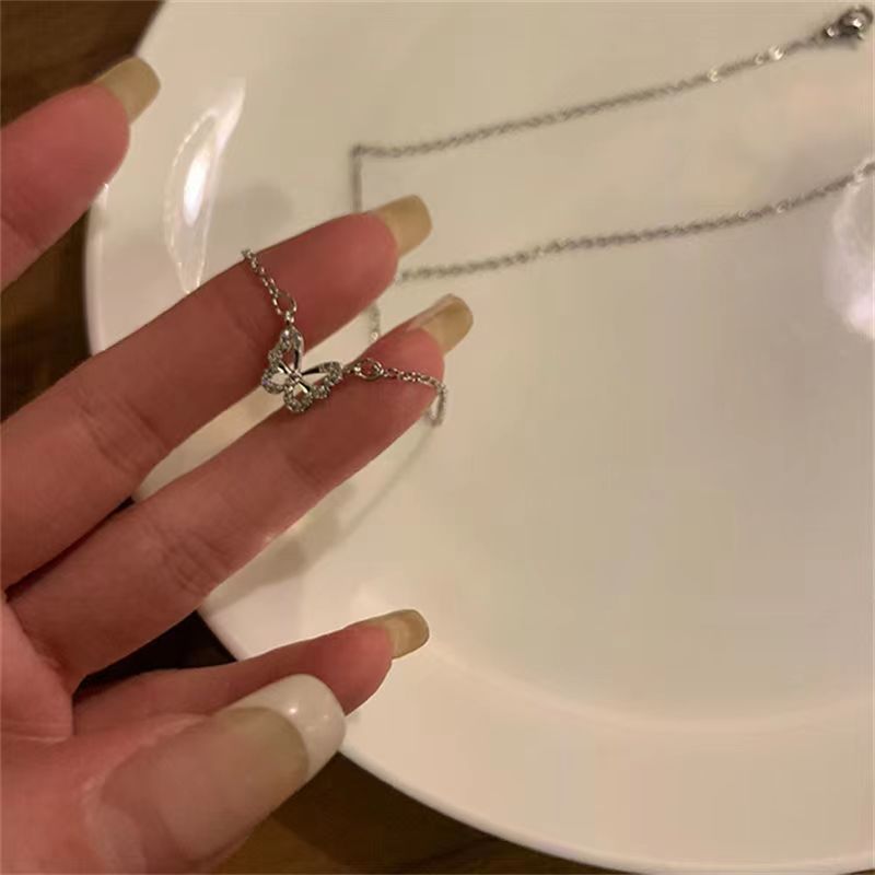 Super Fairy Bow Neck Necklace Light Luxury Fashion Clavicle Chain Women Ins Niche Design