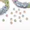7-8mm Acrylic Imitation Pearl Lily of the Valley Four-petal Flower Loose Bead Pendant