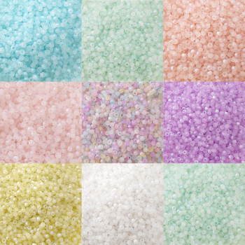 4mm Domestic Glass Frosted Aurora Rice Beads Loose Handmade Diy Bracelet Necklace Jewelry