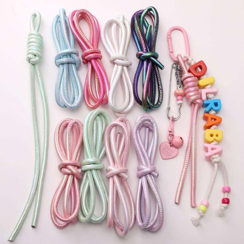 6mmpu Two-color Single-color Leather Rope Imitation Bracelet Handmade Diy Woven Jewelry