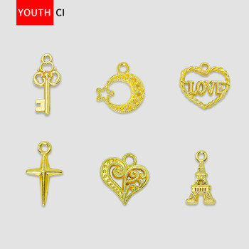 Alloy Pendant Handmade Beading Material Bracelet Necklace Diy Jewelry Accessories Love