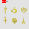 Alloy Pendant Handmade Beading Material Bracelet Necklace Diy Jewelry Accessories Love