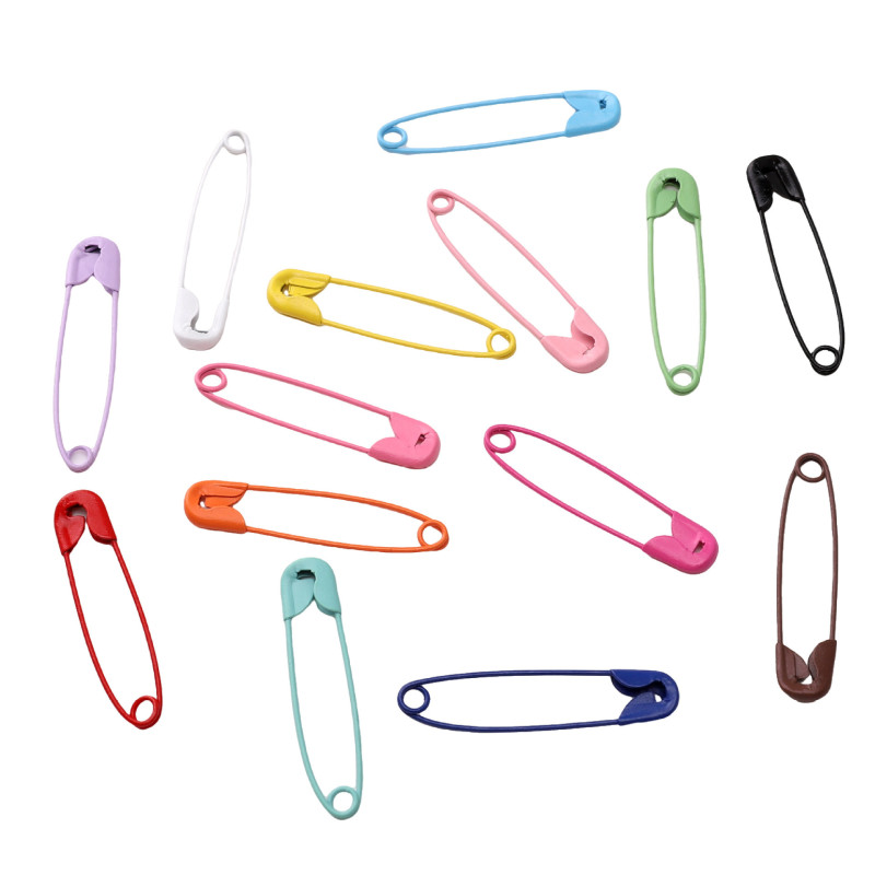 Iron Spray-painted Colorful Pins to Fix Clothing Tags, Multi-specification Brooches, Diy