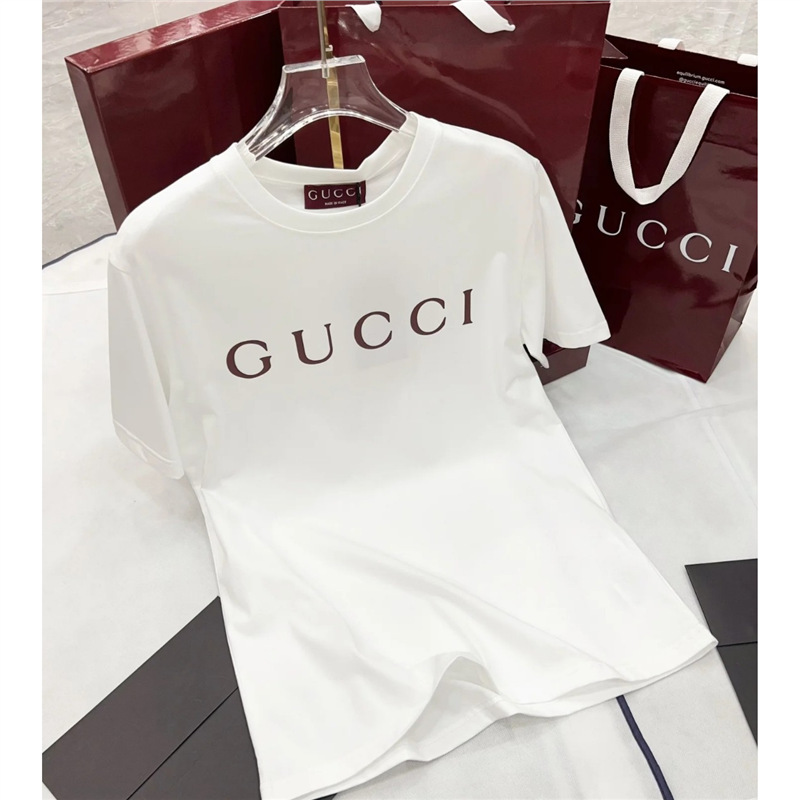Round Neck Ins Spring Versatile T-shirt Short-sleeved Loose 2025 Station Printed European