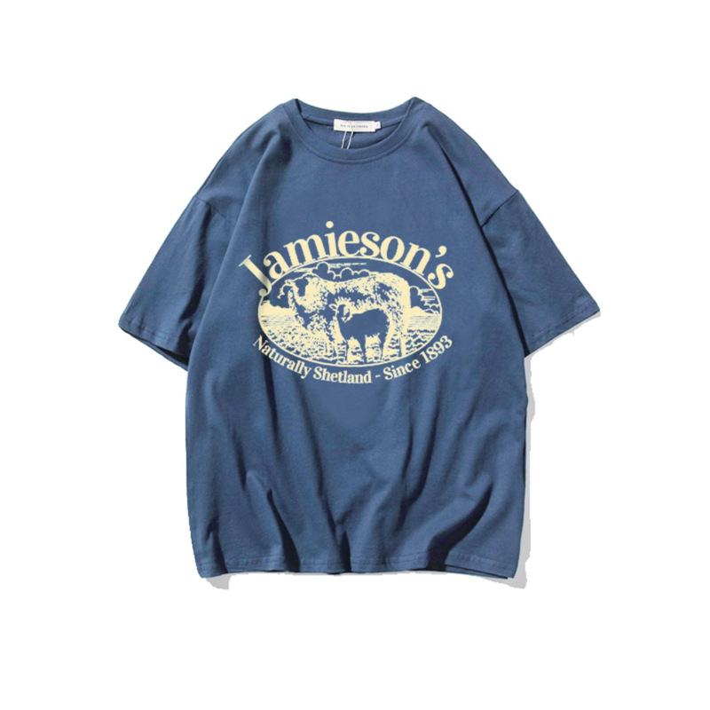Cotton T Short-sleeved Shirt Summer Oversize Top Loose Ins Women's T Large Size Design