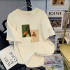 Cotton T-shirt Summer Niche New 2024 European Style Oversized Loose Design Women's