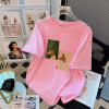 Cotton T-shirt Summer Niche New 2024 European Style Oversized Loose Design Women's