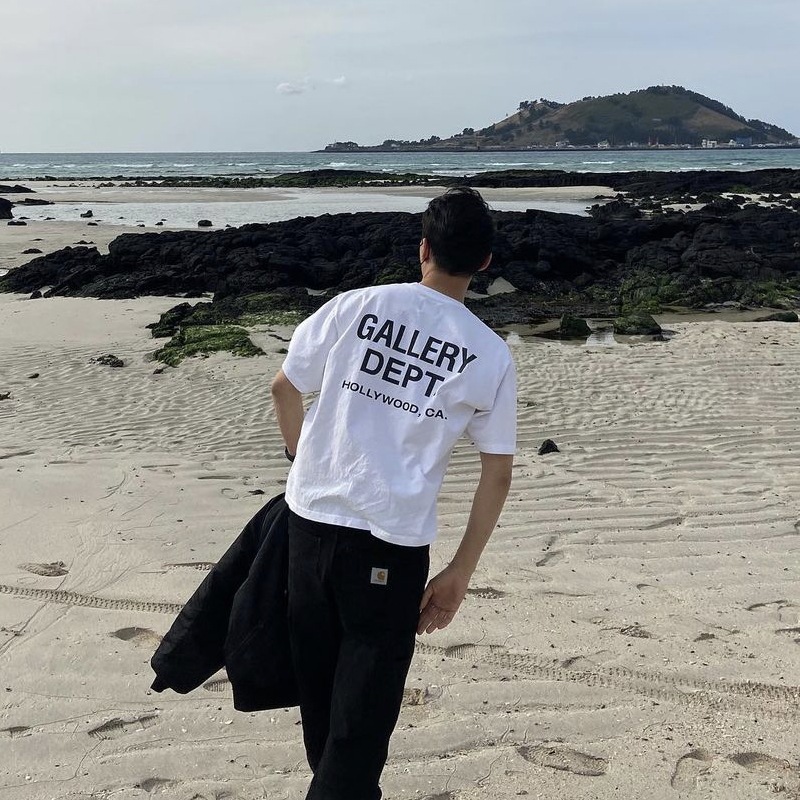 Letter High Street T-shirt Noeast Couple Logo Gallery Brand Men's and Women's