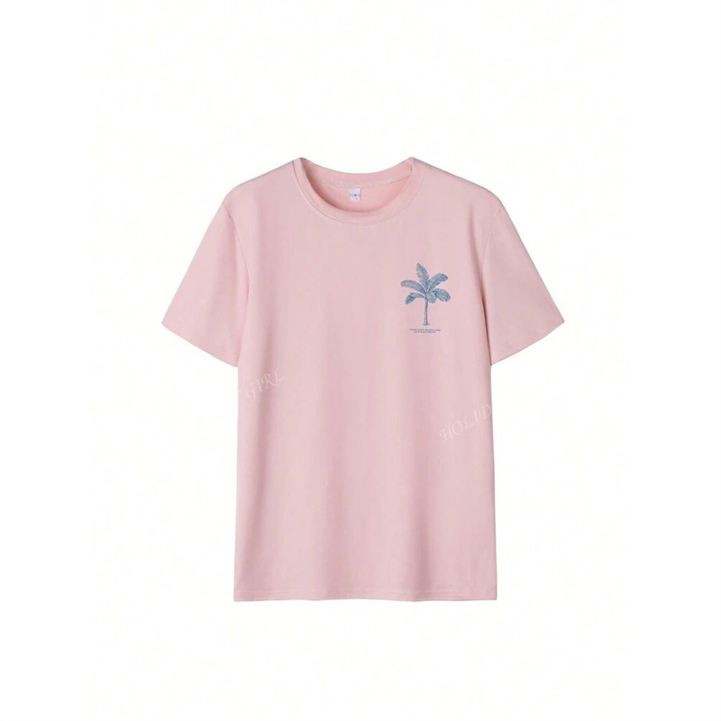 Cotton Tspring】pr'ladies【summerttree Newsloganandpalm