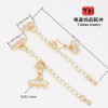 14k Gold-filled Color-preserving Zirconium Double-row Lobster Clasp Tail Chain Bracelet