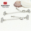 14k Gold-filled Color-preserving Zirconium Double-row Lobster Clasp Tail Chain Bracelet