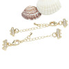14k Gold-filled Color-preserving Zirconium Double-row Lobster Clasp Tail Chain Bracelet